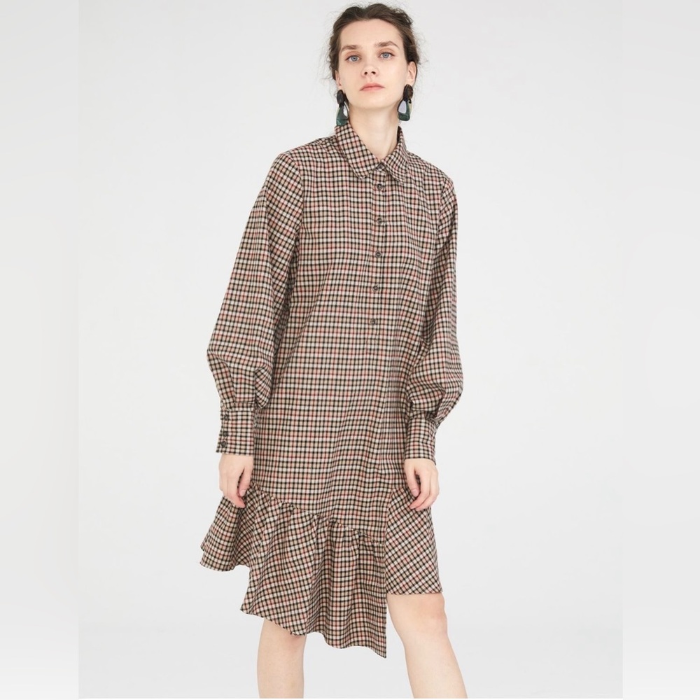Plaid Belted Dress